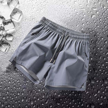 Load image into Gallery viewer, Men&#39;s Plain Solid Color Drawstring Pocket Shorts