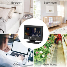 Load image into Gallery viewer, Digital LED Temperature Humidity Monitor Alarm Clock