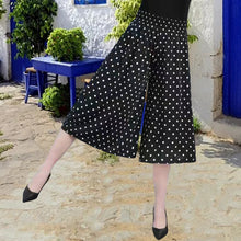 Load image into Gallery viewer, Women's High Elastic Waist Pleated Chiffon Wide Leg Culottes