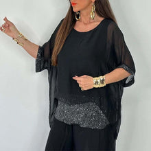 Load image into Gallery viewer, Summer Chiffon Sequined Casual Suit For Women