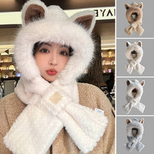 Load image into Gallery viewer, Cute Fox Ears 2-in-1 Hat and Scarf