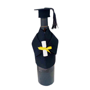 Graduation Cap And Gown Bottle Cover