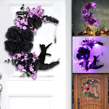 Load image into Gallery viewer, Cat Crescent Moon Wreath