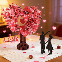 Load image into Gallery viewer, 3D Heart-Shaped Pop-Up Greeting Card with Love Tree Design
