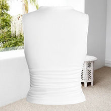 Load image into Gallery viewer, Ruched Waist Ribbed Tank Top