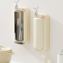 Load image into Gallery viewer, No-punch Wall-mounted Rotating Chopstick Storage Bucket