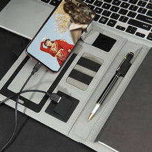 Load image into Gallery viewer, Trådløs lading Multifunksjonsportefølje Notatbok