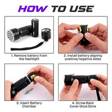 Load image into Gallery viewer, UV Ultraviolet Flashlight