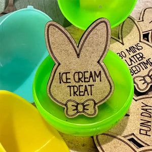 Easter Egg Stuffing Wooden Rabbit Token