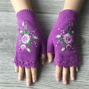 Hand Embroidered Gloves