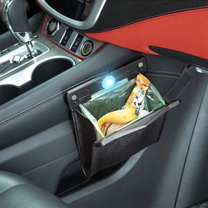 LED Car Leather Trash Can