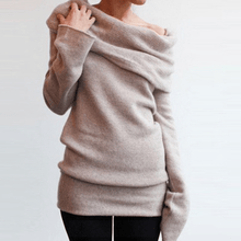 Load image into Gallery viewer, Off Shoulder Oversize Sweater