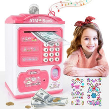 Load image into Gallery viewer, Fingerprint sensor automatic money rolling ATM piggy bank