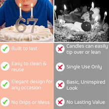 Load image into Gallery viewer, Reusable Number Birthday Candle Holder Set