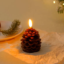 Load image into Gallery viewer, Flammeløse Pinecone stearinlys