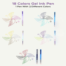 Load image into Gallery viewer, Three-Color Retractable Gel Pen