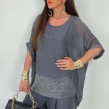 Load image into Gallery viewer, Summer Chiffon Sequined Casual Suit For Women
