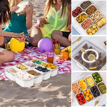 Load image into Gallery viewer, Multi-grid Clear Food Storage Box with Lid &amp; Handle