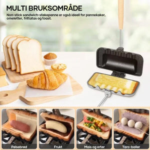 Dobbeltsidig sandwich-bakepanne