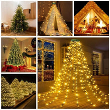 Load image into Gallery viewer, Christmas Tree Waterfall Lights with Ring