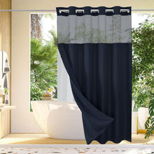 Load image into Gallery viewer, Waffle Pattern Double Layer Shower Curtain