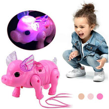 Load image into Gallery viewer, Walking Singing Musical Light Pig Electric Toy