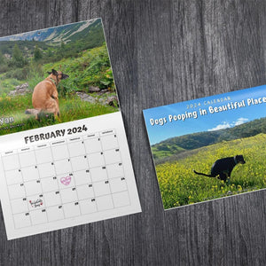 Pre-Sale>>2024 Dogs Pooping in Beautiful Places Calendar