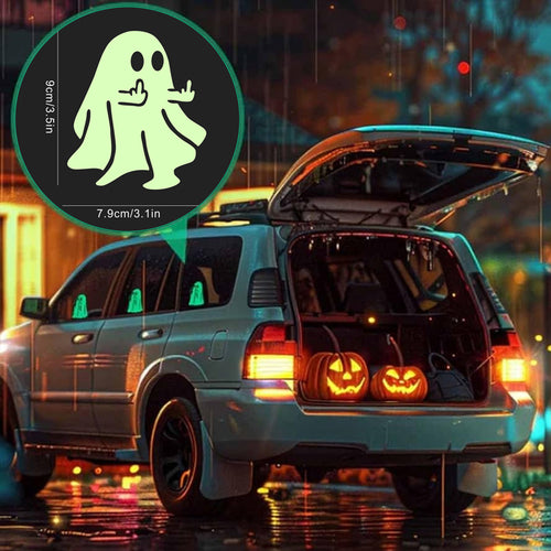 Halloween Glow-in-the-Dark Ghost Car Stickers