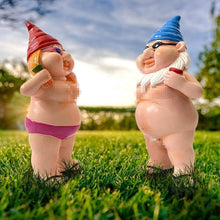 Load image into Gallery viewer, Naughty Garden Gnome Funny Statue
