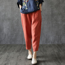 Load image into Gallery viewer, Cotton Linen Ankle Length Harem Pants