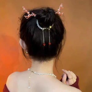 Rhinestone Tassel Ponytail Hair Claw
