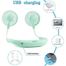 Load image into Gallery viewer, Rechargeable Mini Neck Fans