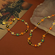 Load image into Gallery viewer, Daisy Bracelet and Necklace for Best Friends
