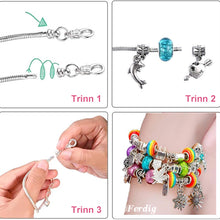 Load image into Gallery viewer, Sett til å lage armbånd for sjarm for jenter