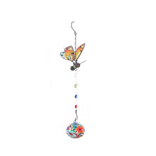 Load image into Gallery viewer, Dragonfly Wind Chimes Glass Bird Feeders