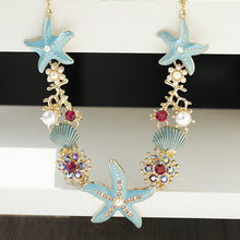 Load image into Gallery viewer, Shell Starfish Pearl Necklace