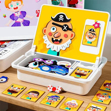 Load image into Gallery viewer, Magnetisk puslespill med byggeklosser for læring