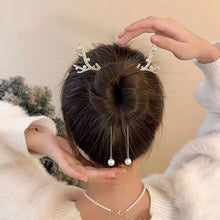 Load image into Gallery viewer, Rhinestone Tassel Ponytail Hair Claw