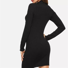 Load image into Gallery viewer, Semi-Turtleneck Casual Dress