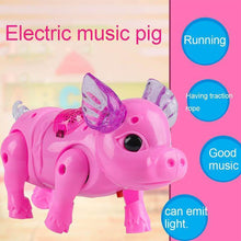 Load image into Gallery viewer, Walking Singing Musical Light Pig Electric Toy