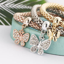 Load image into Gallery viewer, Charm Rhinestone Popcorn Bracelet