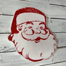 Load image into Gallery viewer, Vintage Wooden Jolly Santa Ornament
