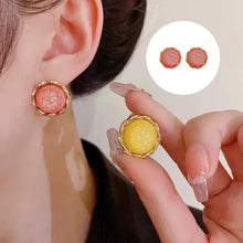 Load image into Gallery viewer, Colorful Textured Circle Earrings