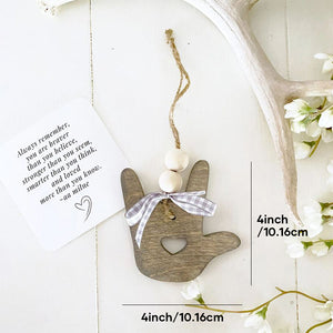 Inspirational Cardinal Wood Hanging Ornament