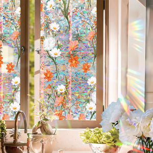 Colorful Flower Window Anti-Peep Film