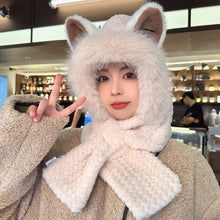 Load image into Gallery viewer, Cute Fox Ears 2-in-1 Hat and Scarf