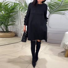 Load image into Gallery viewer, Knee-Length Dress With Long Sleeves