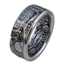 Load image into Gallery viewer, 1945 Engraved Half Dollar Coin Ring