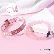 Load image into Gallery viewer, WWJD Cross Beaded Bracelet Set