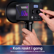 Load image into Gallery viewer, Håndholdt bærbar videolampe